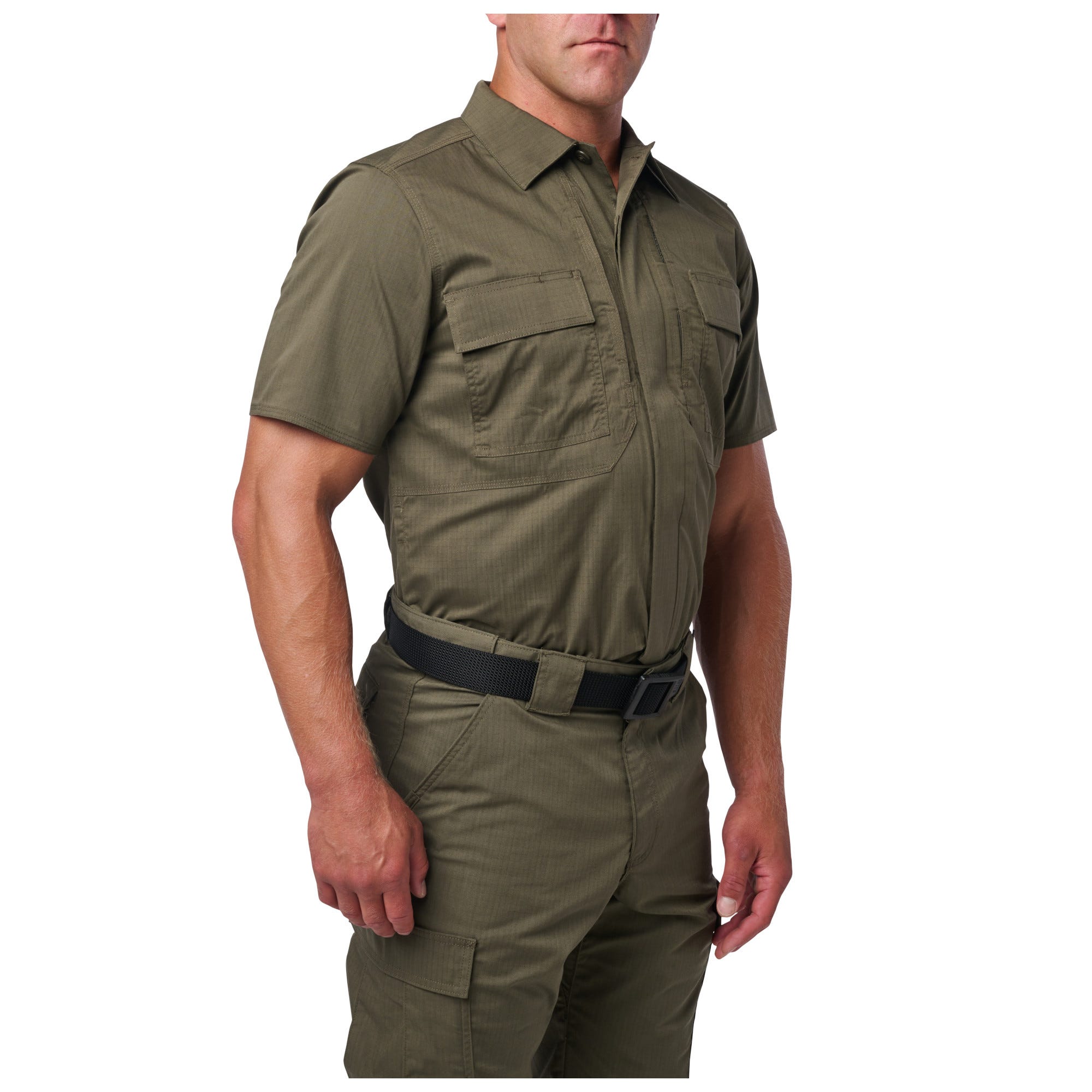 5.11 Flex-Tac TDU Ripstop Short Sleeve kortärmad skjorta i Ranger Green