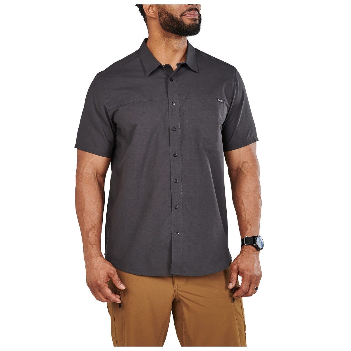 5.11 Wyatt Short Sleeve Shirt, kortärmad skjorta i Volcanic