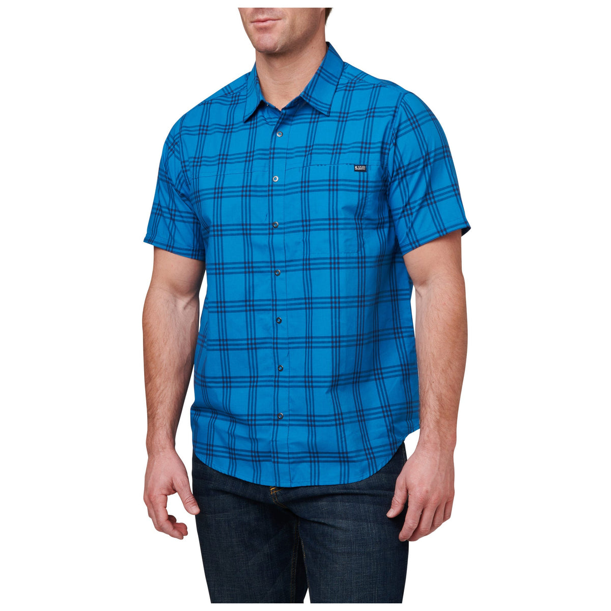 5.11 Wyatt Short Sleeve Plaid Shirt i Legion B Pld