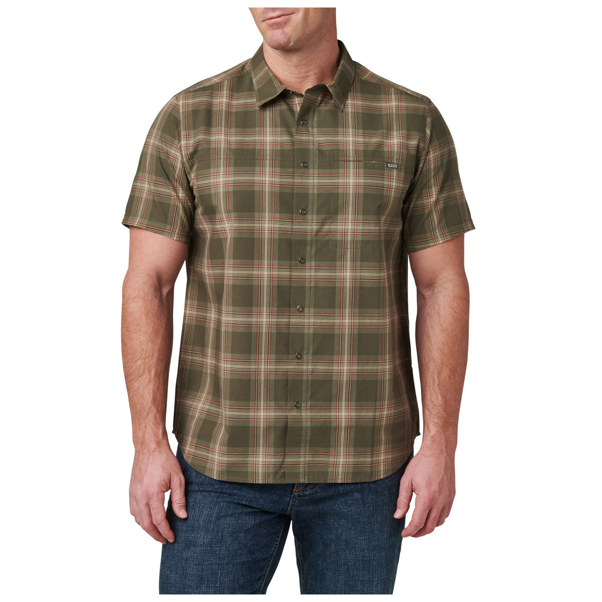 5.11 Wyatt Short Sleeve Plaid Shirt i Ranger G Pld