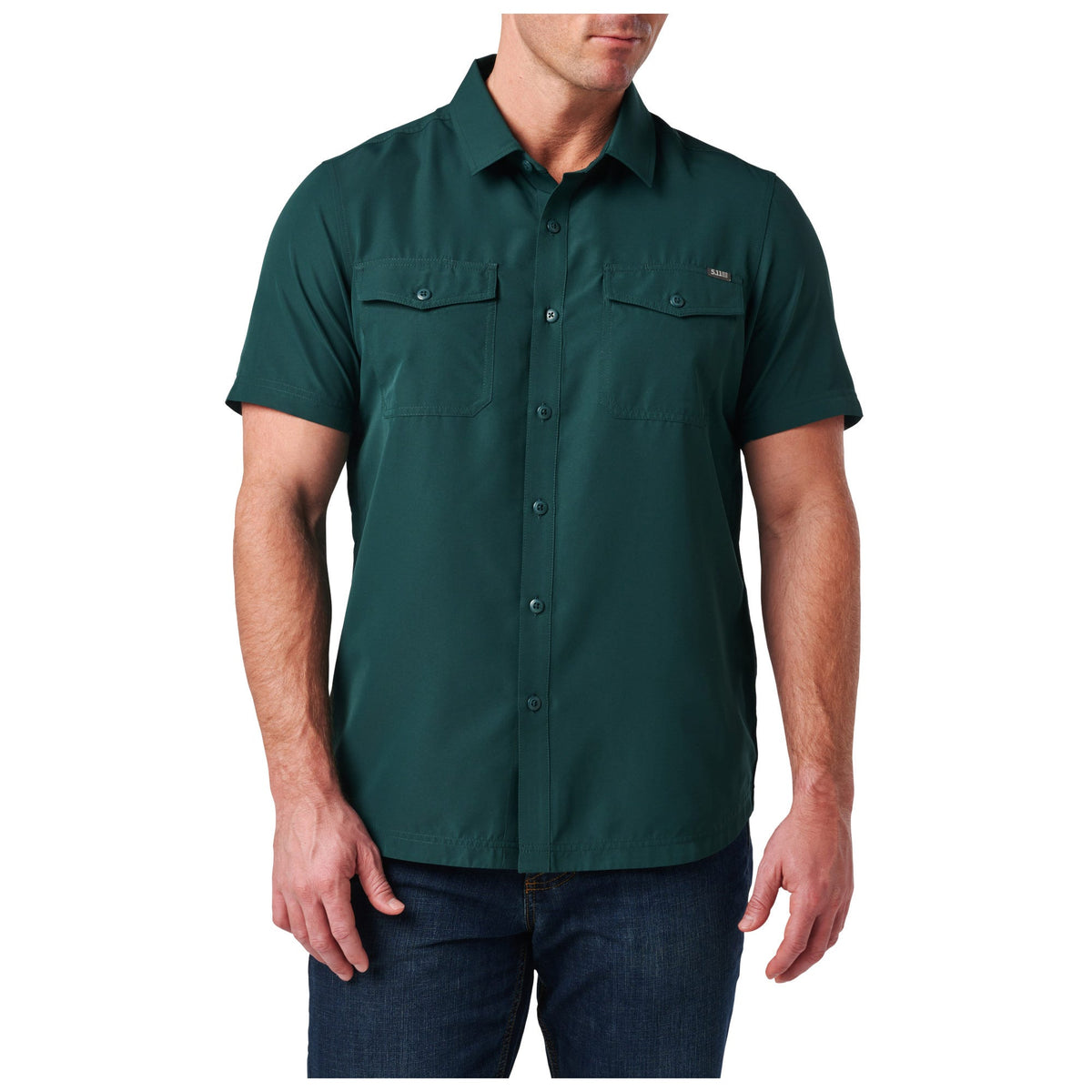 5.11 Tactical Marksman kortärmad skjorta i Deep Sea