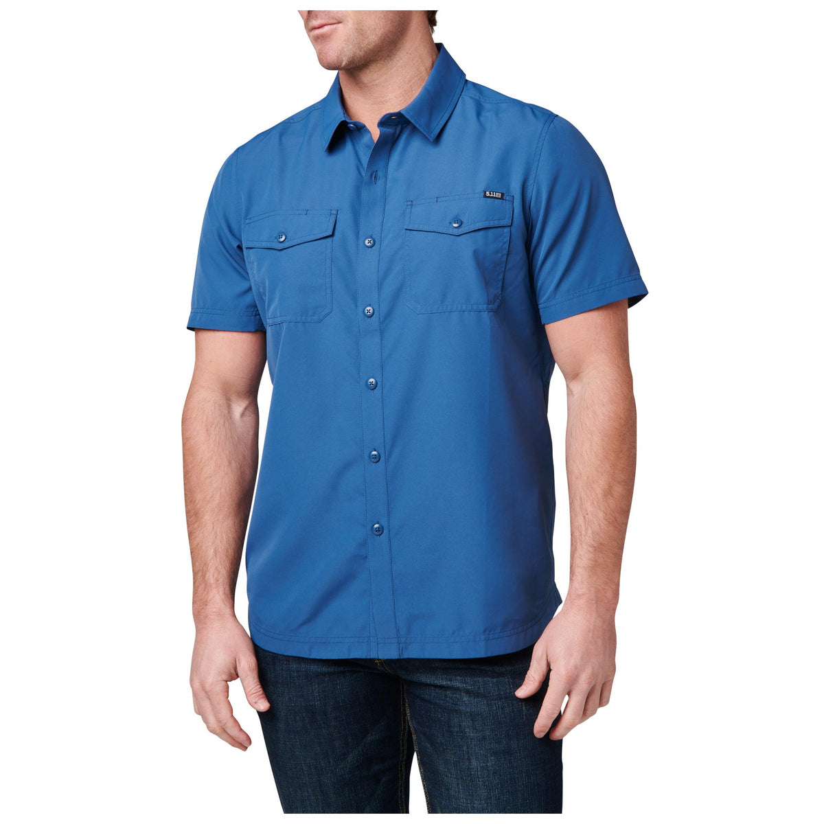 5.11 Tactical Marksman kortärmad skjorta i Ensign Blue