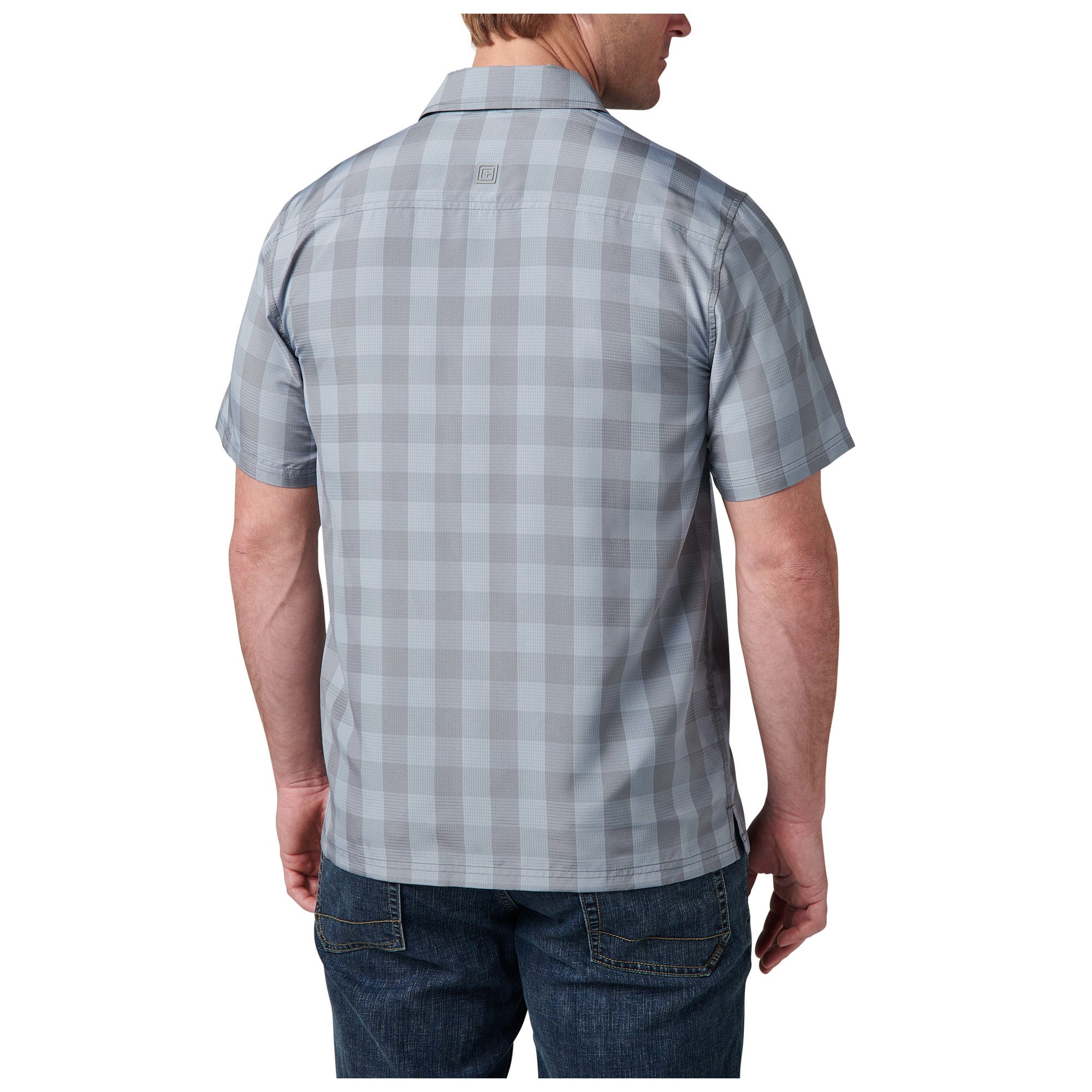 5.11 Nate Short Sleeve Shirt kortärmad skjorta i Mortar Plaid