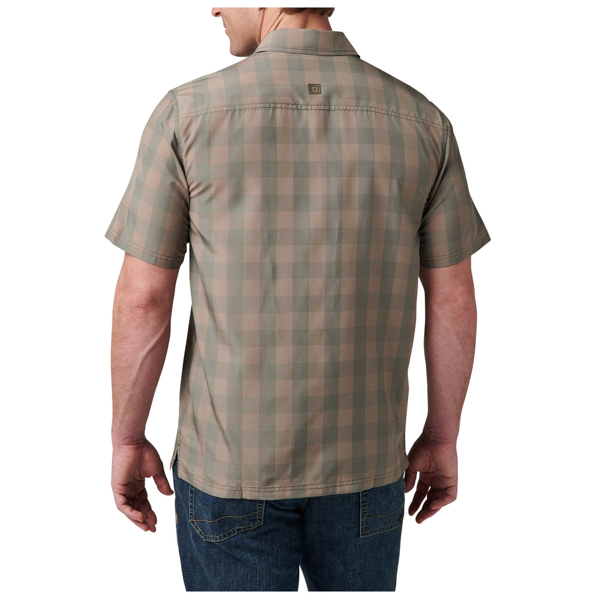 5.11 Nate Short Sleeve Shirt kortärmad skjorta i Tank Green Plaid