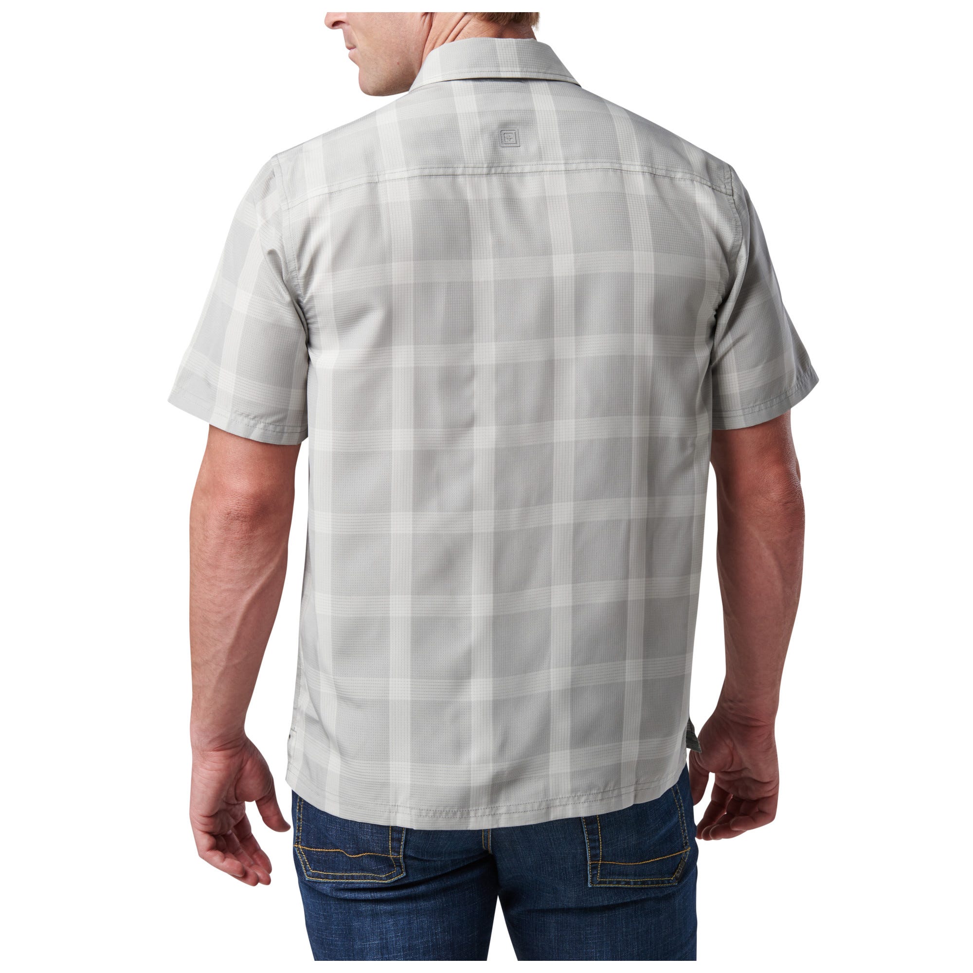 5.11 Nate Short Sleeve Shirt kortärmad skjorta i Titan Grey Plaid