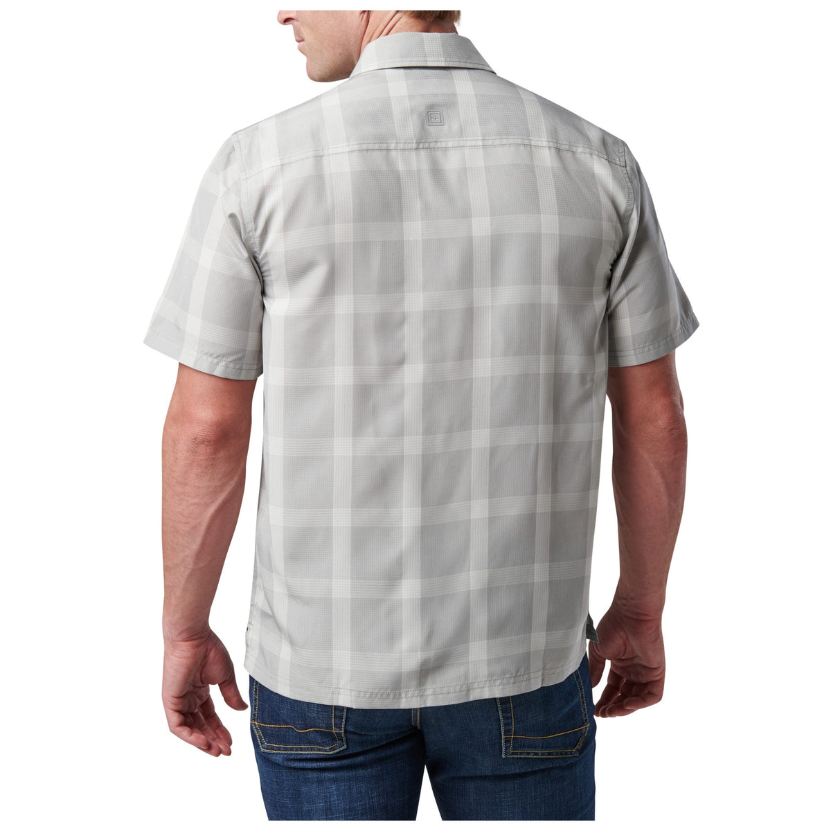 5.11 Nate Short Sleeve Shirt kortärmad skjorta i Titan Grey Plaid