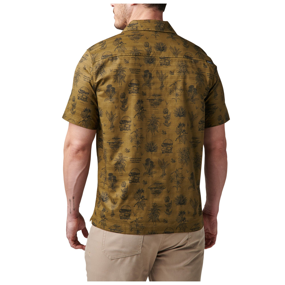 5.11 Vay-Camo kortärmad skjorta Field Green med bröstfickor