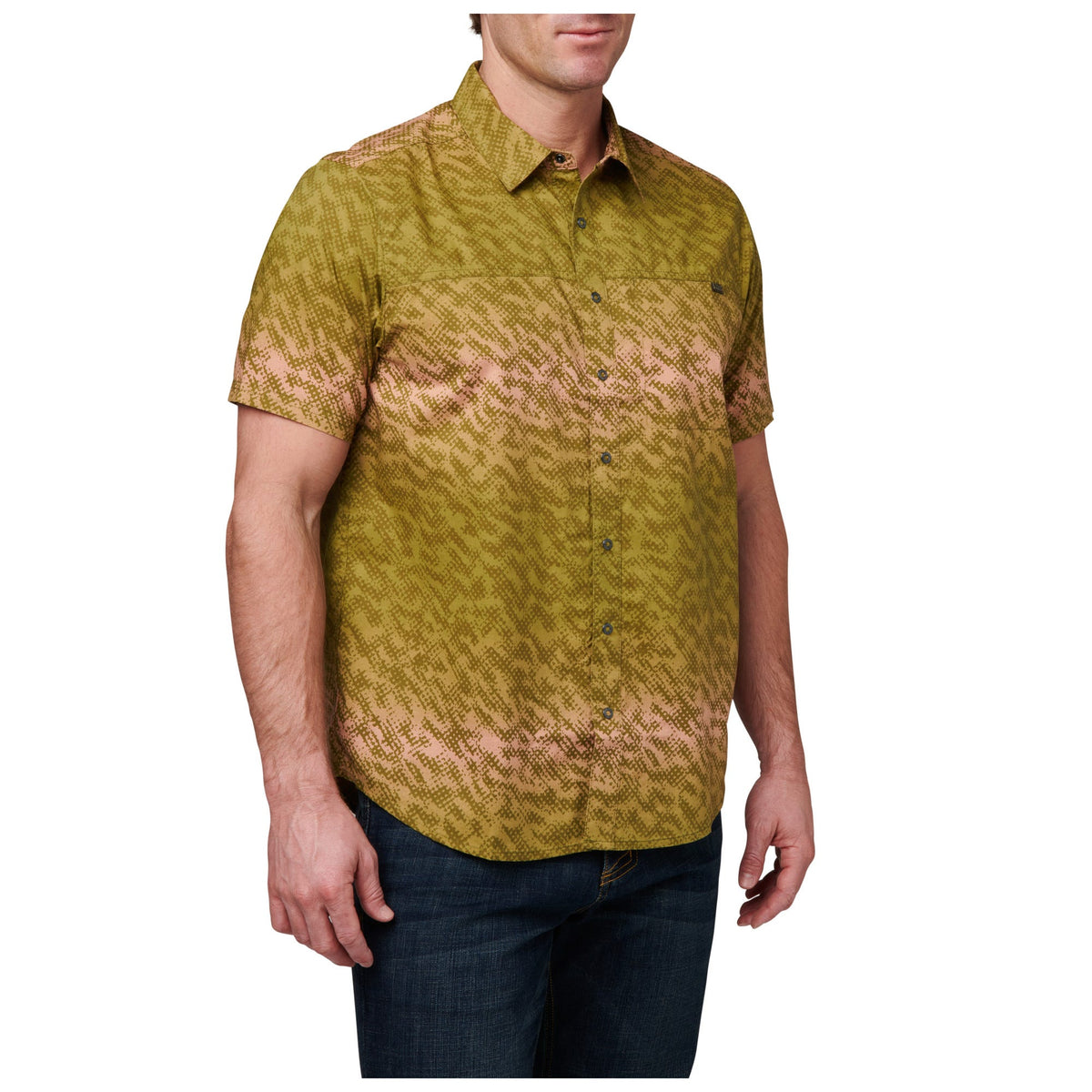 5.11 Wyatt Trout Short Sleeve Shirt i Rifle Green Camo