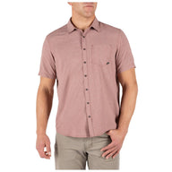 5.11 Evolution Short Sleeve Shirt i Mahogany Heather