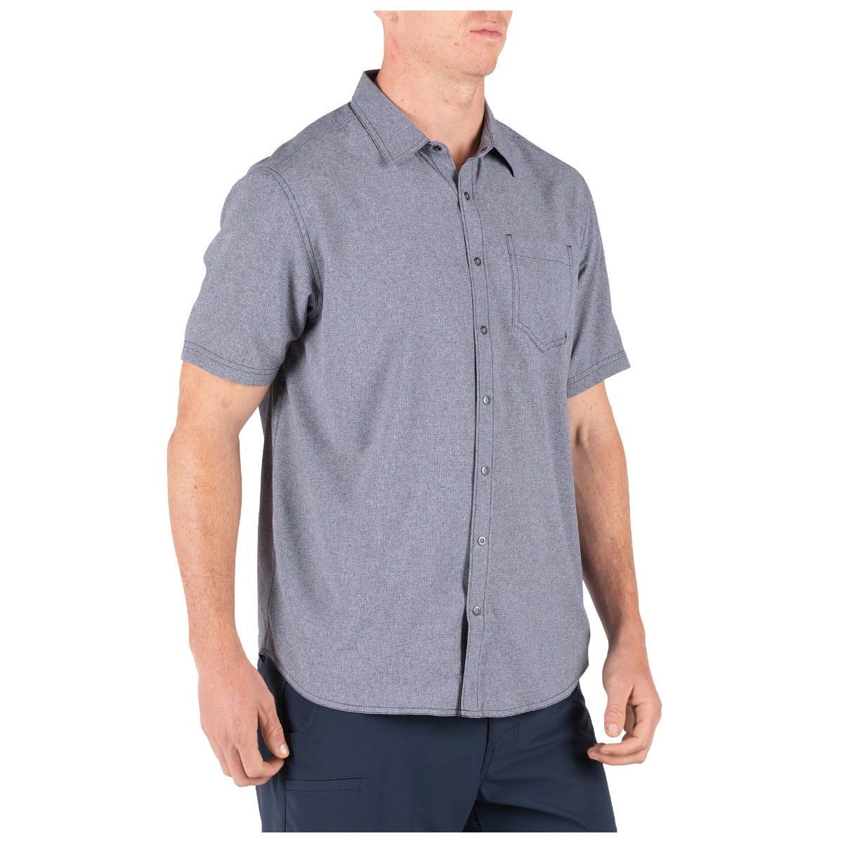 5.11 Evolution Short Sleeve Shirt i Mystic Heather