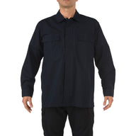 5.11 TDU Long Sleeve Shirt, långärmad taktisk skjorta i Dark Navy med fickor och förstärkta armbågar.