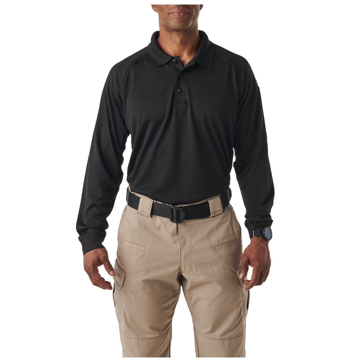 5.11 Performance Long Sleeve Polo, långärmad pikétröja i Black