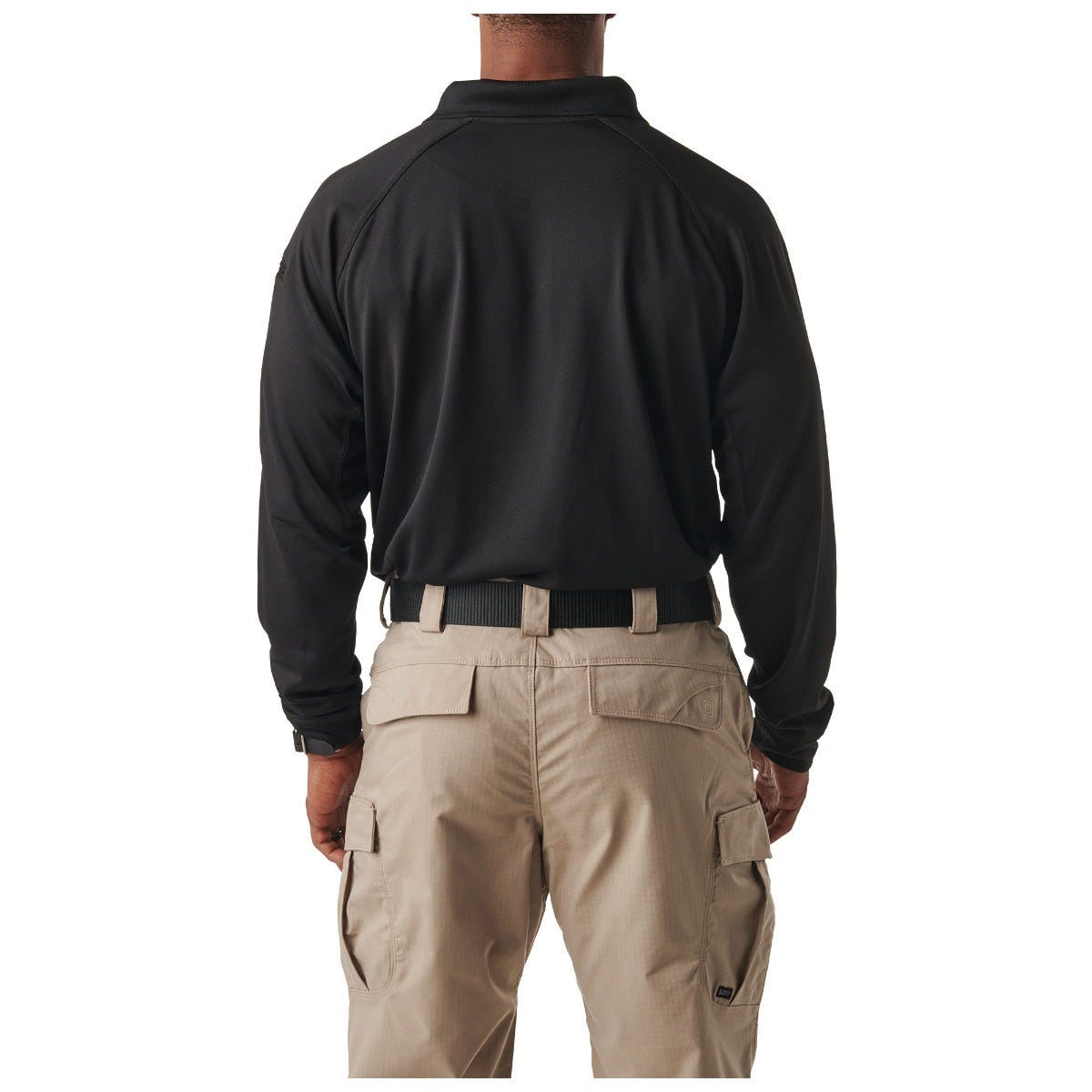 5.11 Tactical Performance Long Sleeve Polo i Black, långärmad pikétröja