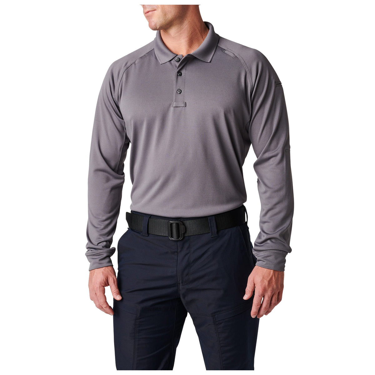 5.11 Tactical Performance Long Sleeve Polo i Storm, långärmad pikétröja