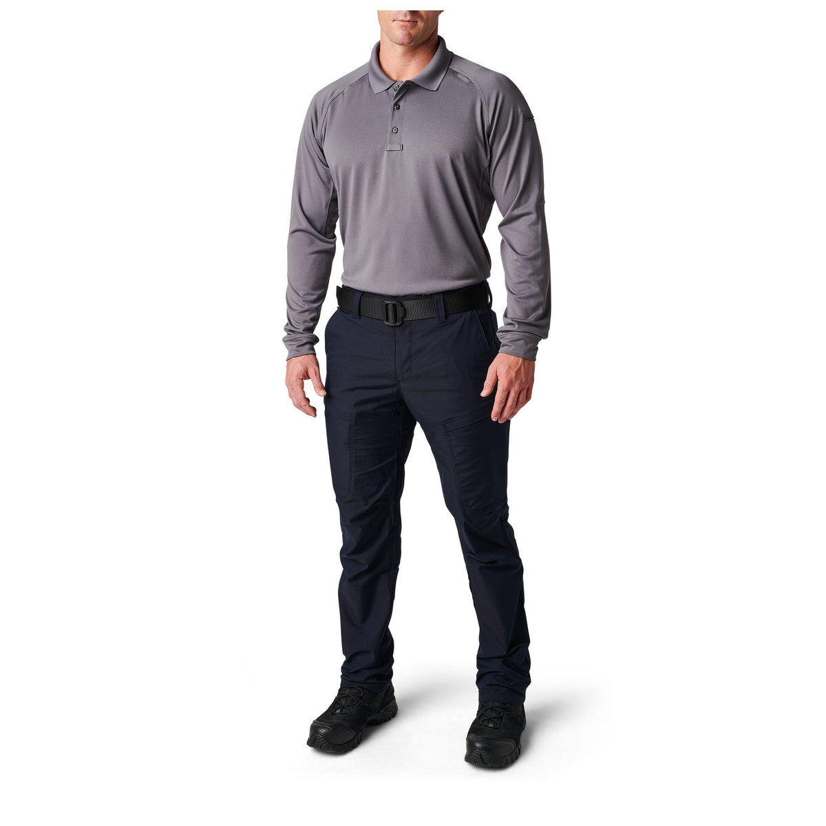 5.11 Tactical Performance Long Sleeve Polo i Storm, långärmad pikétröja