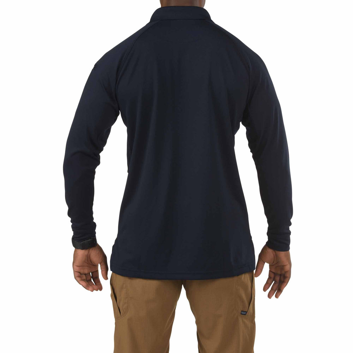 5.11 Tactical Performance Long Sleeve Polo i Dark Navy, långärmad pikétröja