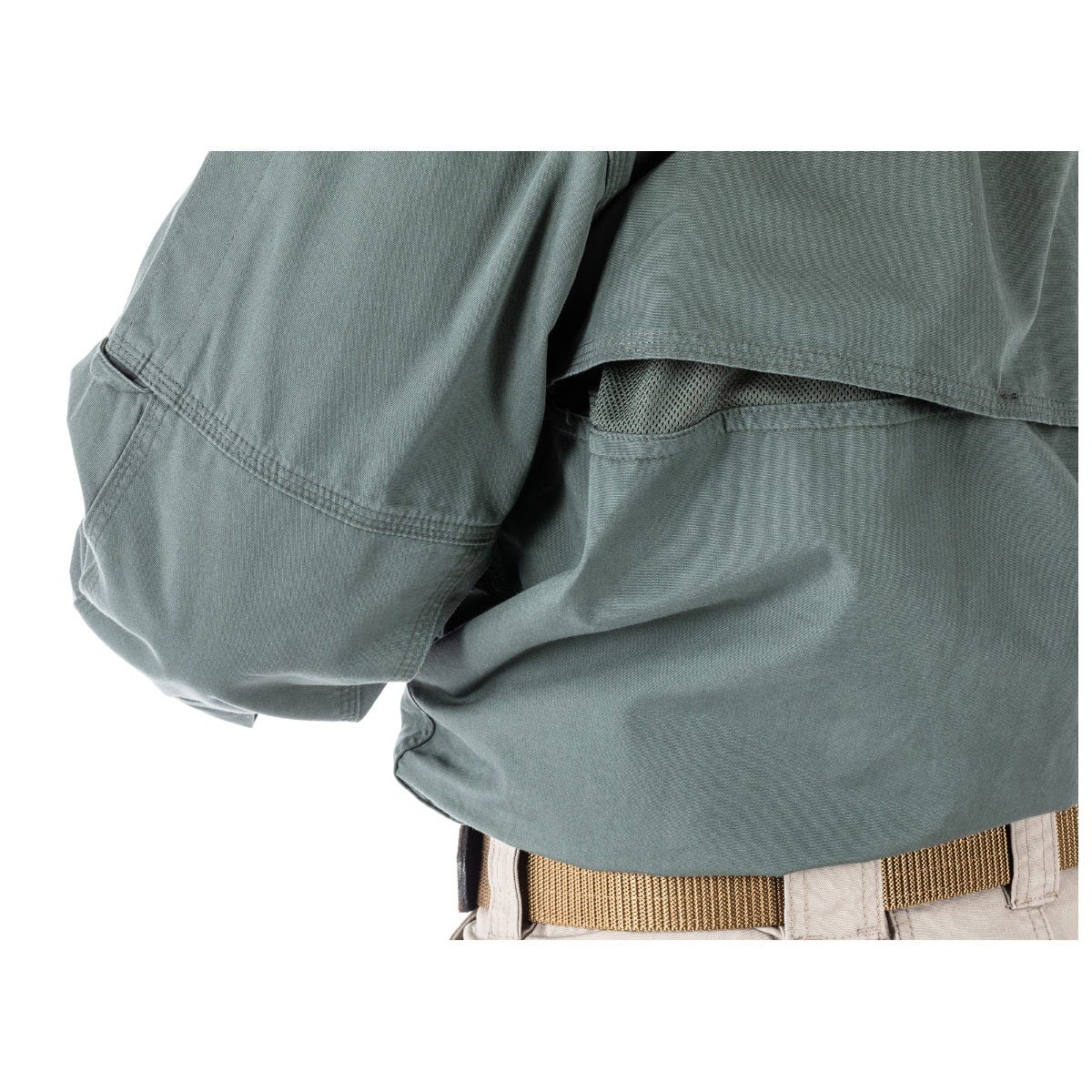 5.11 The Original Long Sleeve Shirt i OD Green, långärmad skjorta med fickor och justerbara manschetter