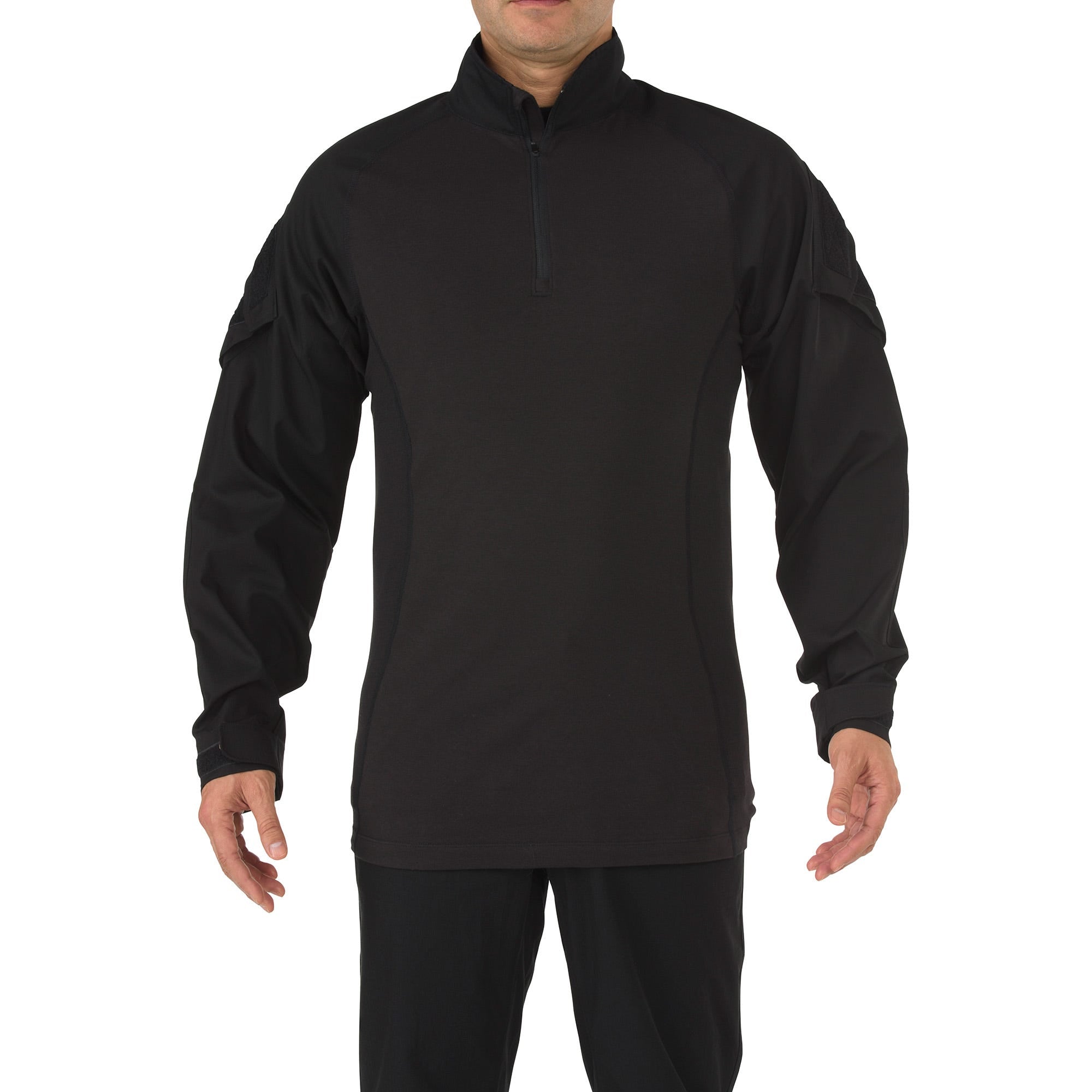 5.11 Rapid Assault Shirt taktisk skjorta i Black med dragkedjekrage och ärmfickor