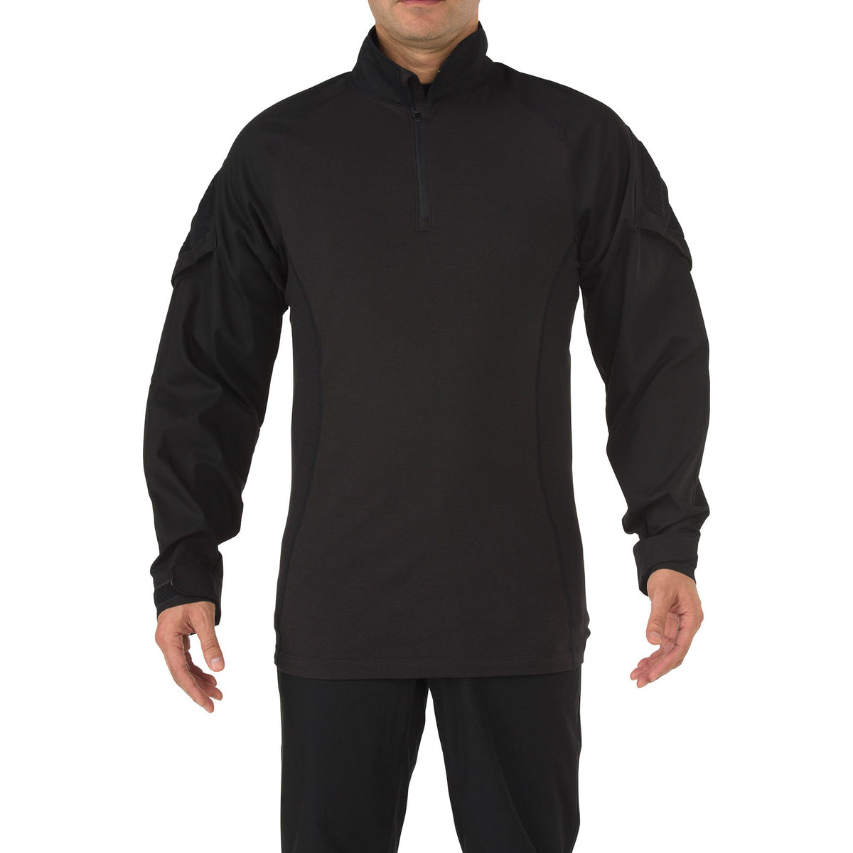 5.11 Rapid Assault Shirt taktisk skjorta i Black med dragkedjekrage och ärmfickor
