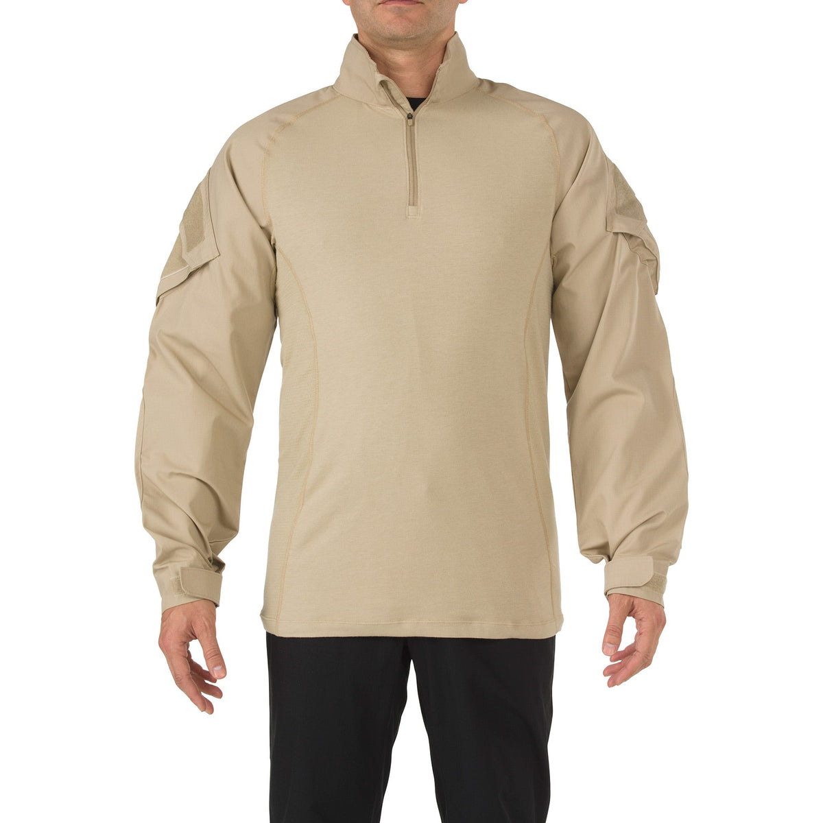 5.11 Rapid Assault Shirt taktisk skjorta i TDU Khaki med dragkedjekrage och ärmfickor