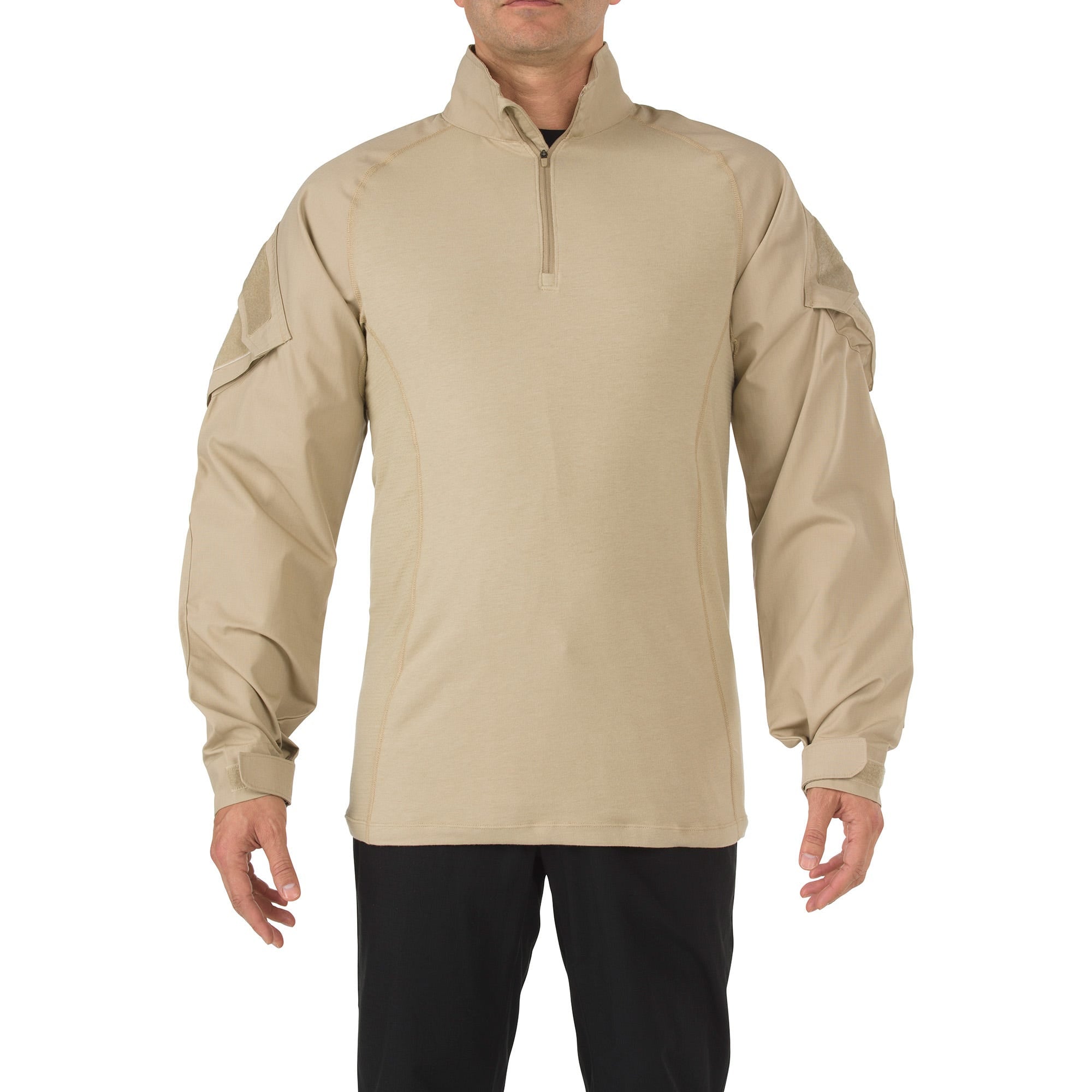 5.11 Rapid Assault Shirt taktisk skjorta i TDU Khaki med dragkedjekrage och ärmfickor