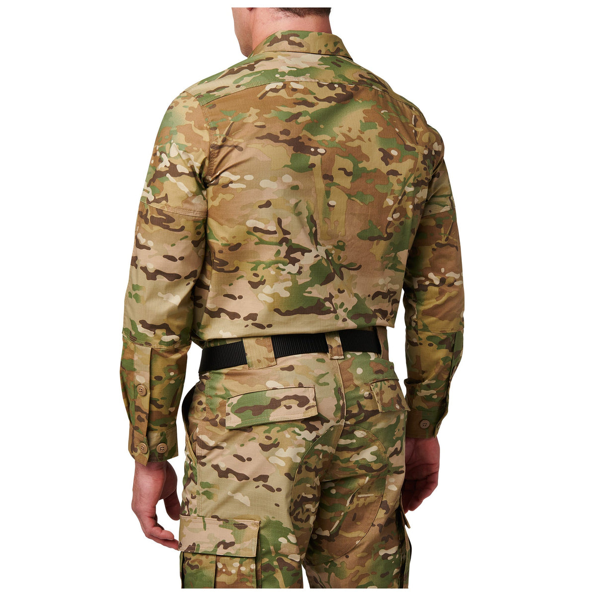 5.11 Flex-Tac TDU långärmad uniformsskjorta i MultiCam® med bröstfickor och täckt knäppning