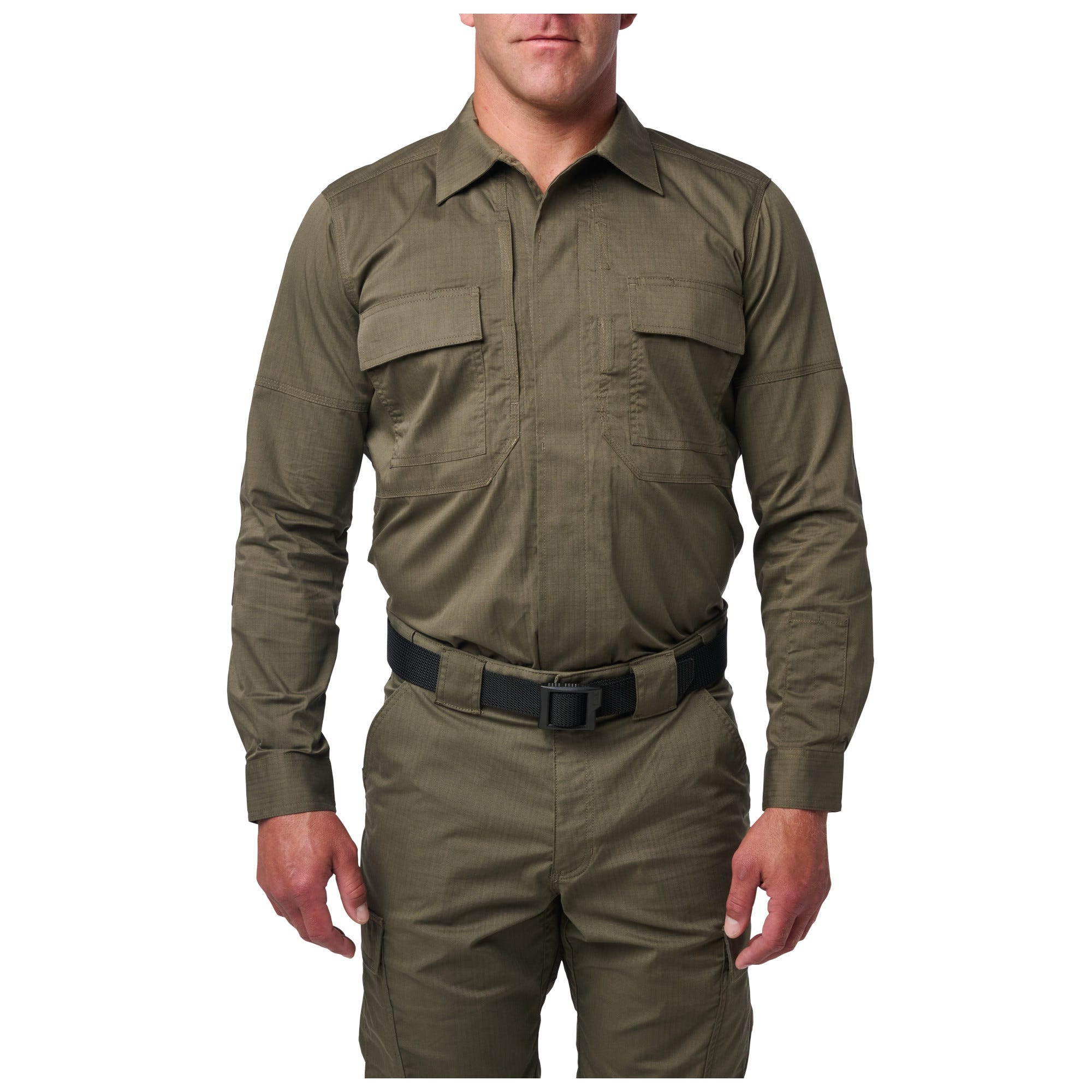 5.11 Flex-Tac TDU långärmad ripstop-skjorta i Ranger Green