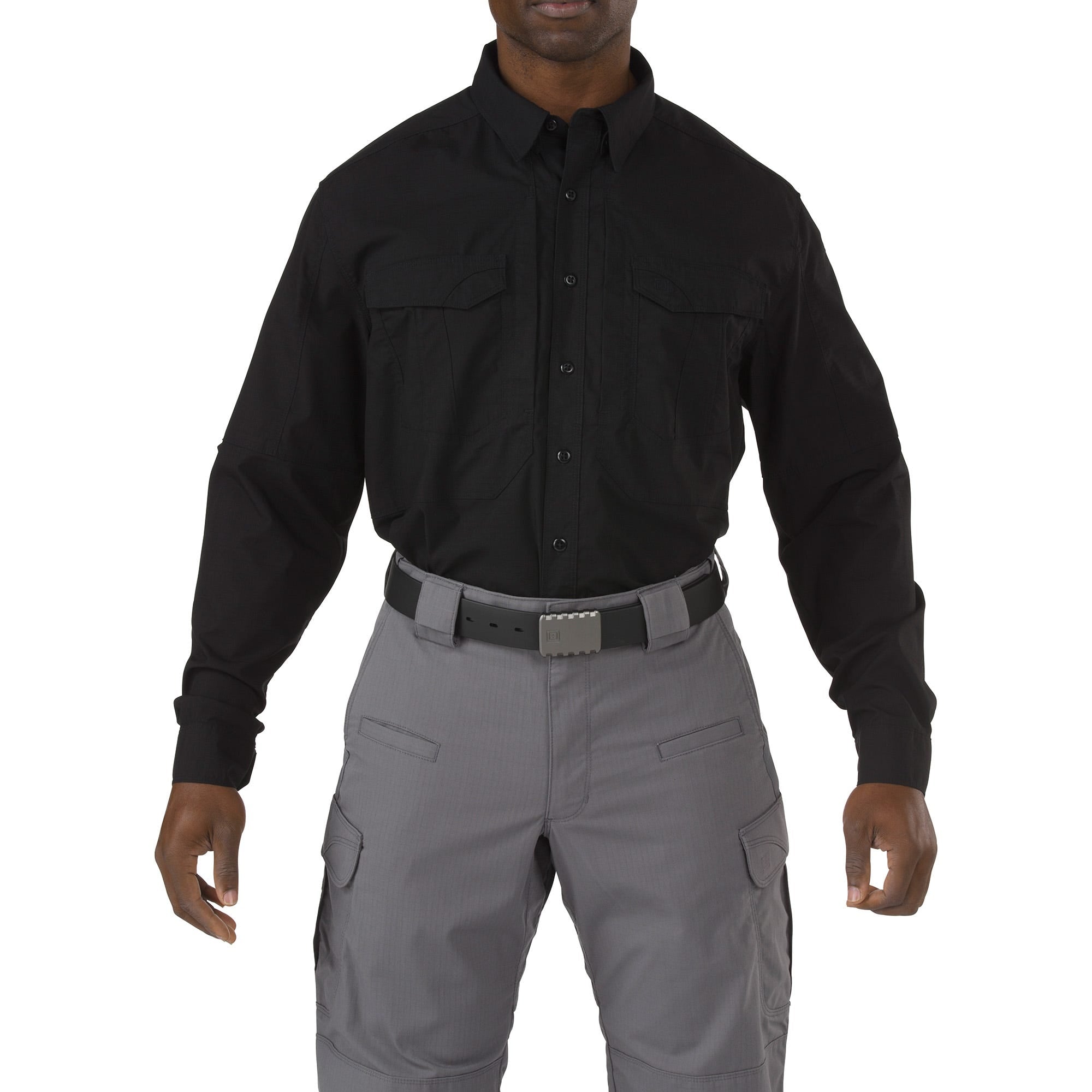 5.11 Stryke Long Sleeve Shirt i Black, långärmad skjorta med pennfickor.