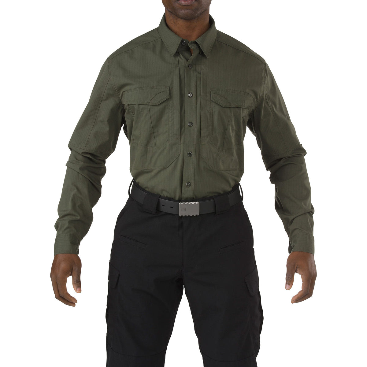 5.11 Stryke Long Sleeve Shirt i TDU Green, långärmad skjorta med pennfickor.