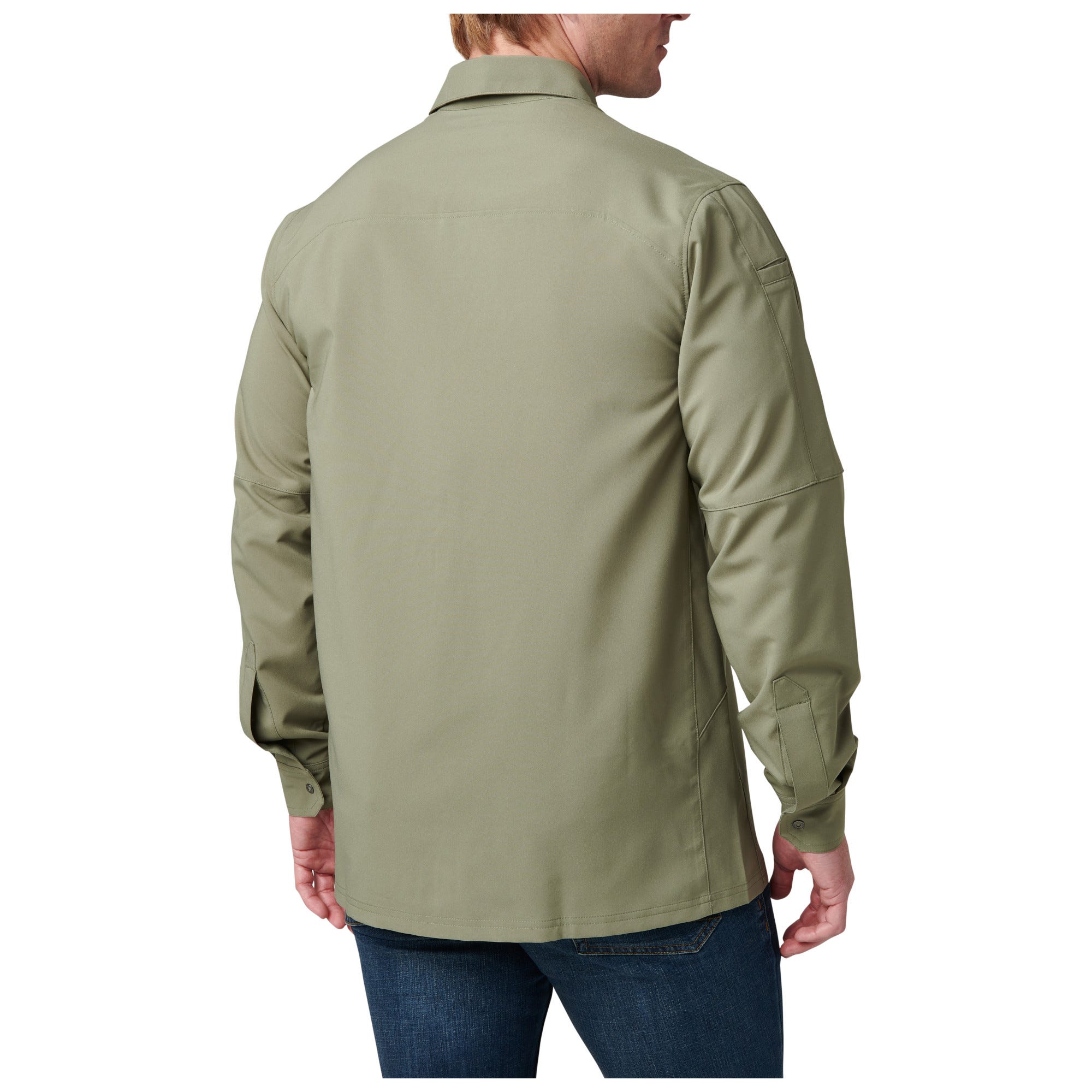 5.11 Tactical Freedom Flex Long Sleeve Shirt i Tank Green, långärmad skjorta med utility-fickor