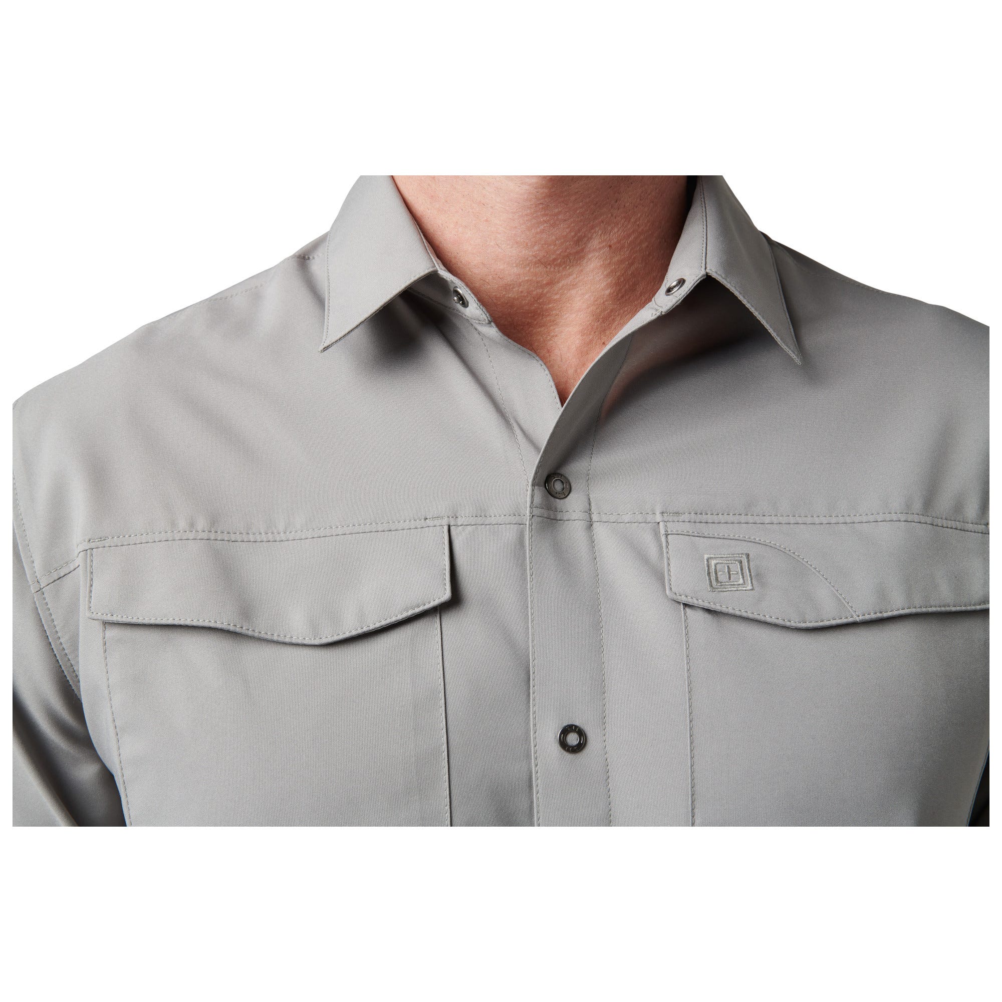 5.11 Tactical Freedom Flex Long Sleeve Shirt i Tank Green, långärmad skjorta med utility-fickor
