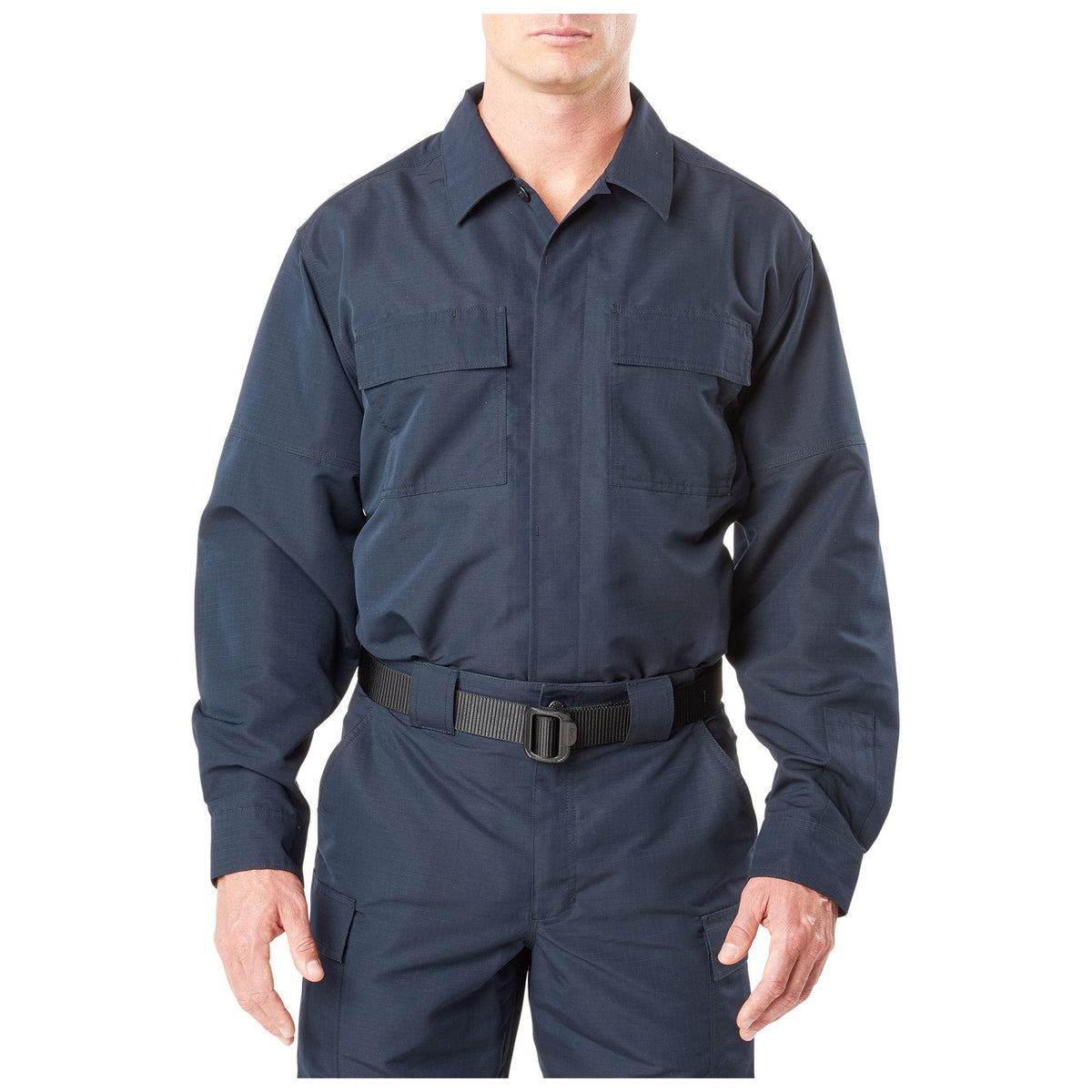 5.11 Fast-Tac TDU långärmad skjorta i Dark Navy med bröstfickor och pennficka på ärmen