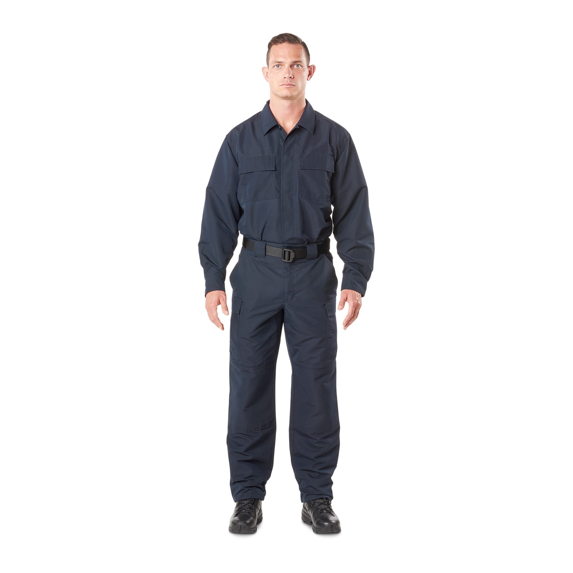 5.11 Fast-Tac TDU långärmad skjorta i Dark Navy med bröstfickor och pennficka på ärmen