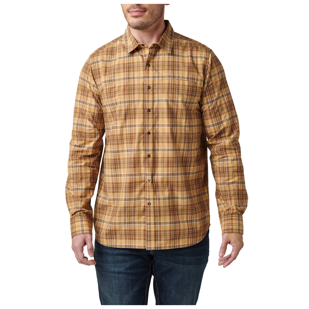 5.11 Igor Plaid Long Sleeve Shirt långärmad skjorta i Granola Pld
