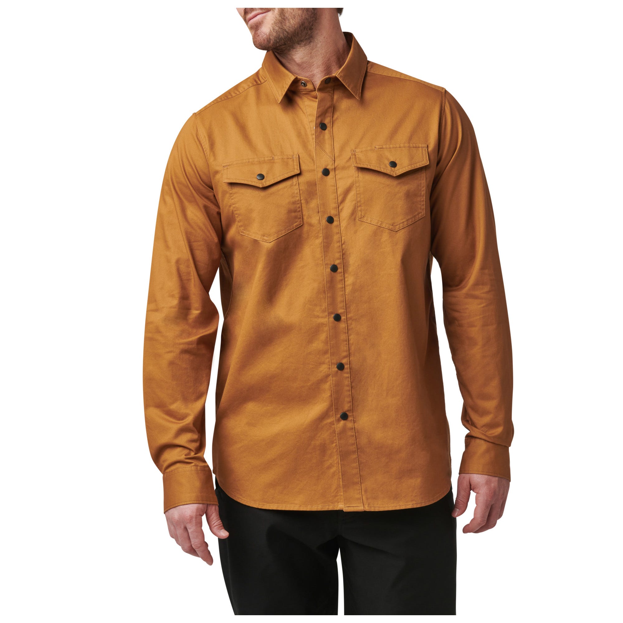 5.11 Gunner Solid långärmad skjorta i Brown Duck
