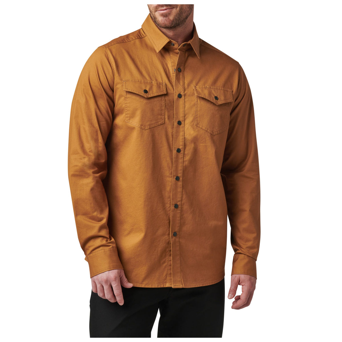 5.11 Gunner Solid långärmad skjorta i Brown Duck