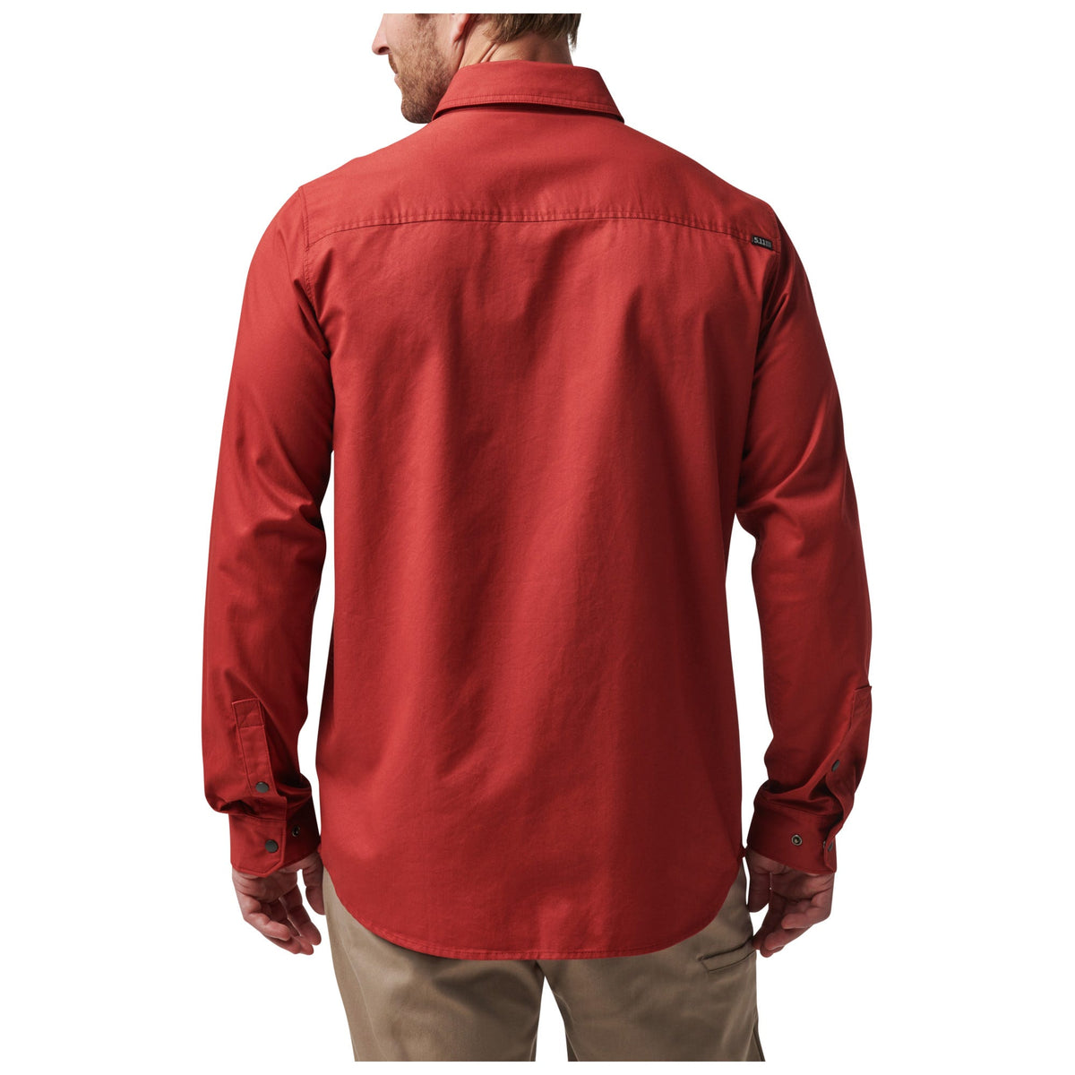 5.11 Gunner Solid långärmad skjorta i Red Bourbon