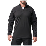 5.11 Cold Weather Rapid Ops Shirt i Black med kvartslång dragkedja