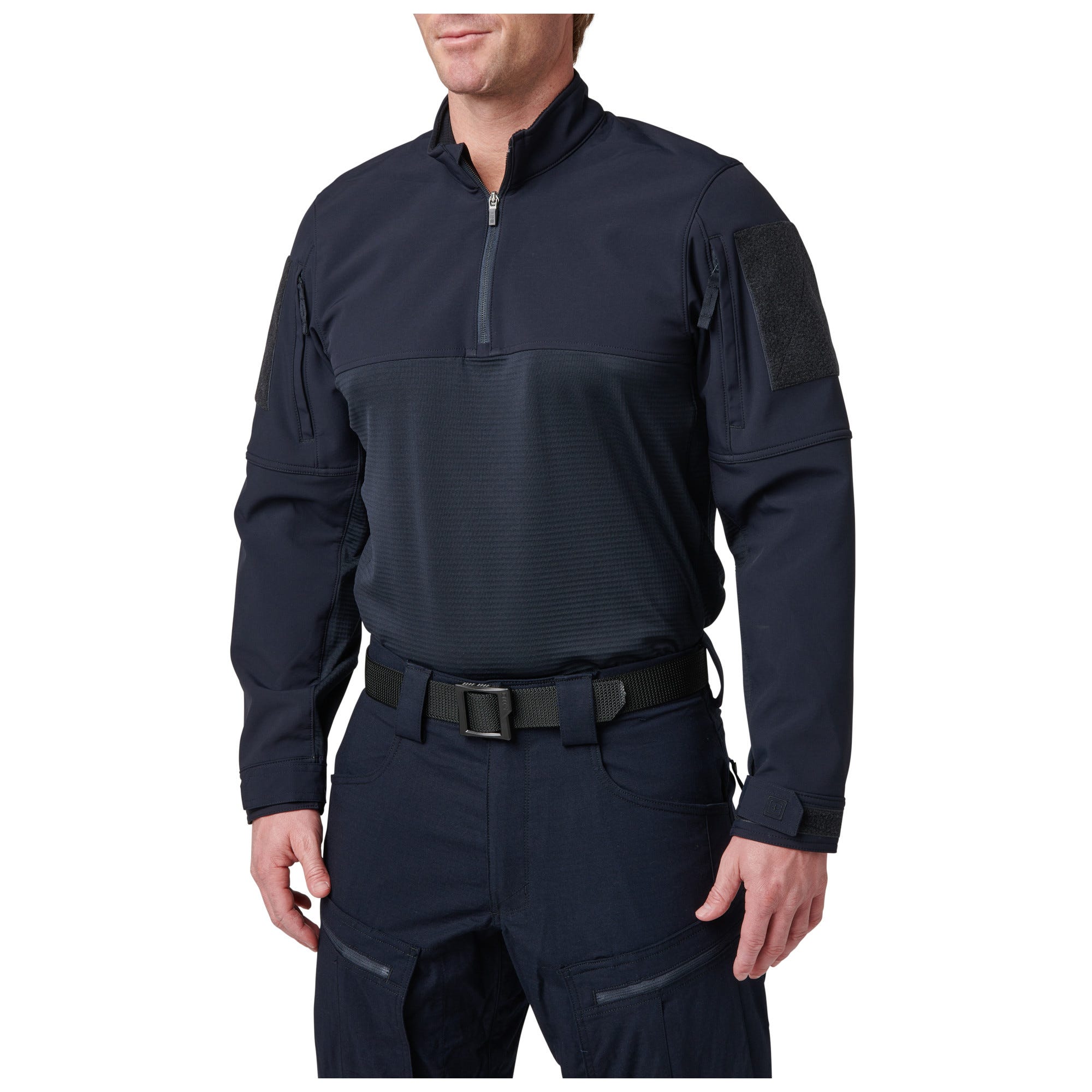 5.11 Cold Weather Rapid Ops Shirt i Dark Navy med kvartslång dragkedja