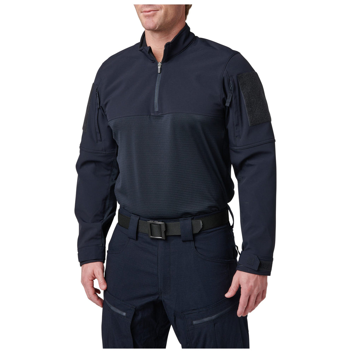 5.11 Cold Weather Rapid Ops Shirt i Dark Navy med kvartslång dragkedja