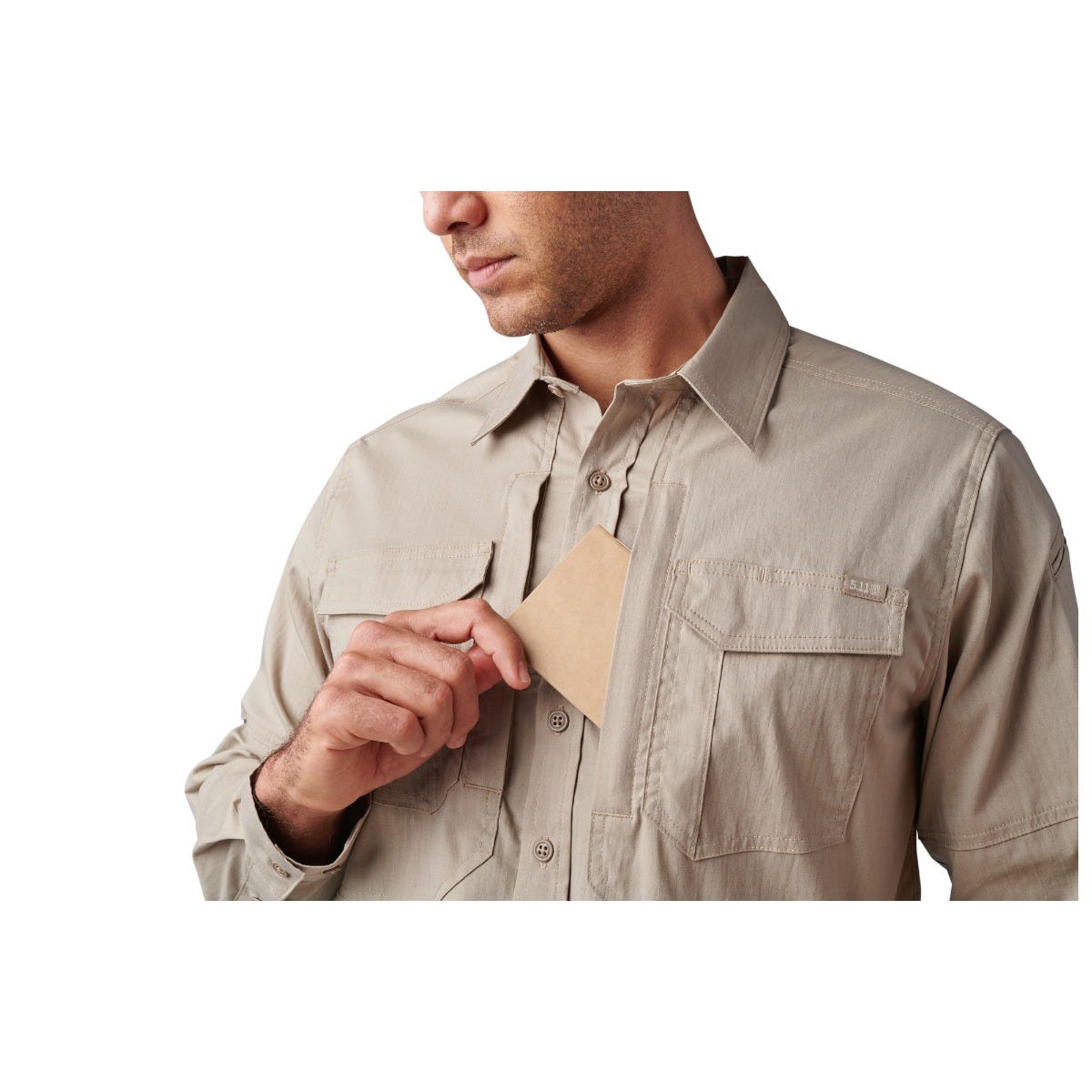5.11 Tactical ABR Pro Long Sleeve Shirt i Khaki