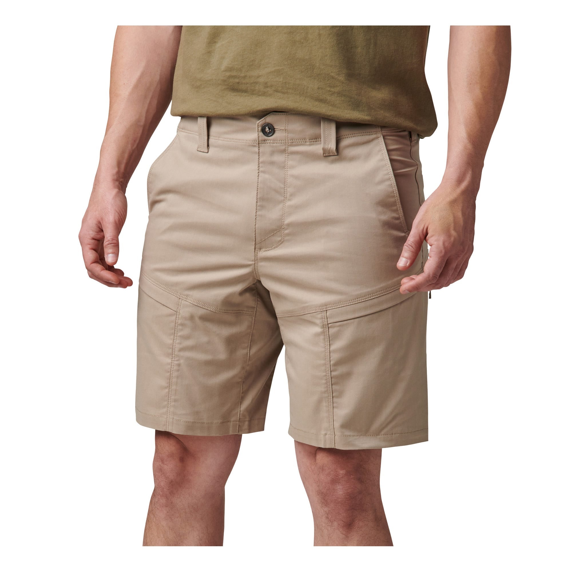 5.11 Tactical Ridge 9.5" Short i Khaki med flera fickor