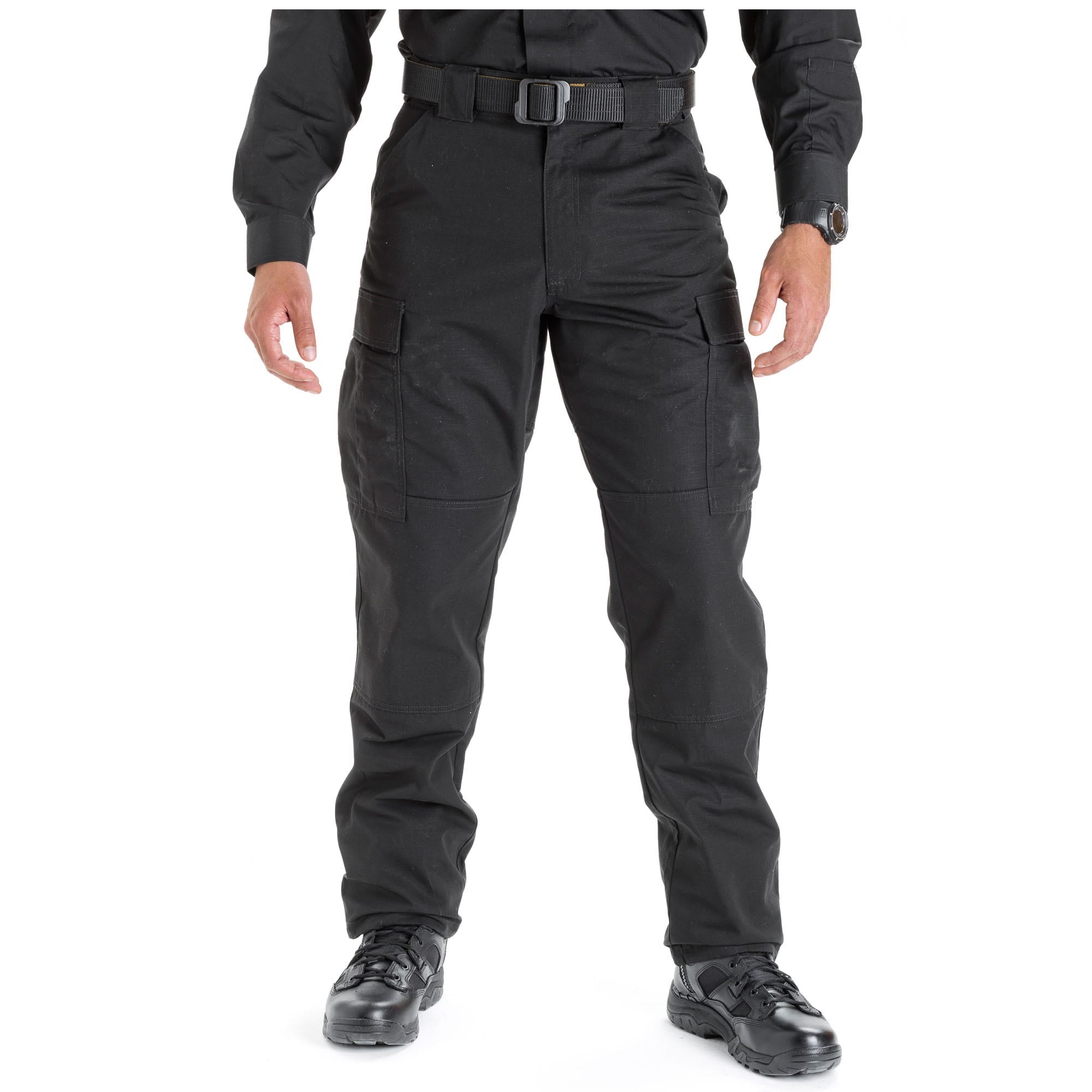 5.11 Men's Relaxed Fit TDU Cargo Pant cargobyxor i Black med cargofickor och förstärkta knän