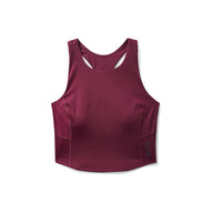 5.11 Women's Max Effort Long Line Bra Tank i Fig, långt träningslinne med hög hals och T-back