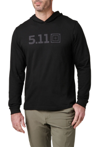 5.11 Hooded Long Sleeve Tee med huva i Black