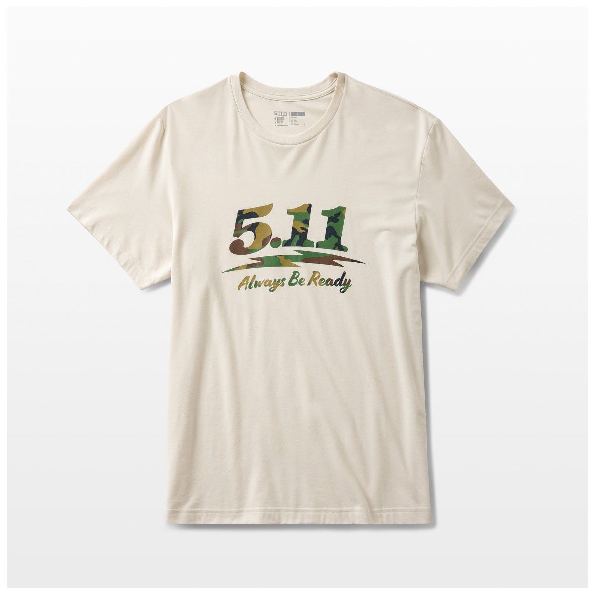 5.11 Tactical Woodland Moto Logo kortärmad t-shirt i Sand Dune