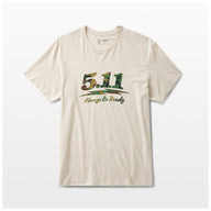 5.11 Tactical Woodland Moto Logo kortärmad t-shirt i Sand Dune