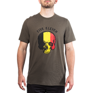 5.11 Patriotic Skull Tee Belgium, kortärmad herr-T-shirt i Ranger Green