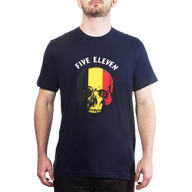 5.11 Patriotic Skull Tee Belgium, kortärmad herr-T-shirt i Pacific Navy