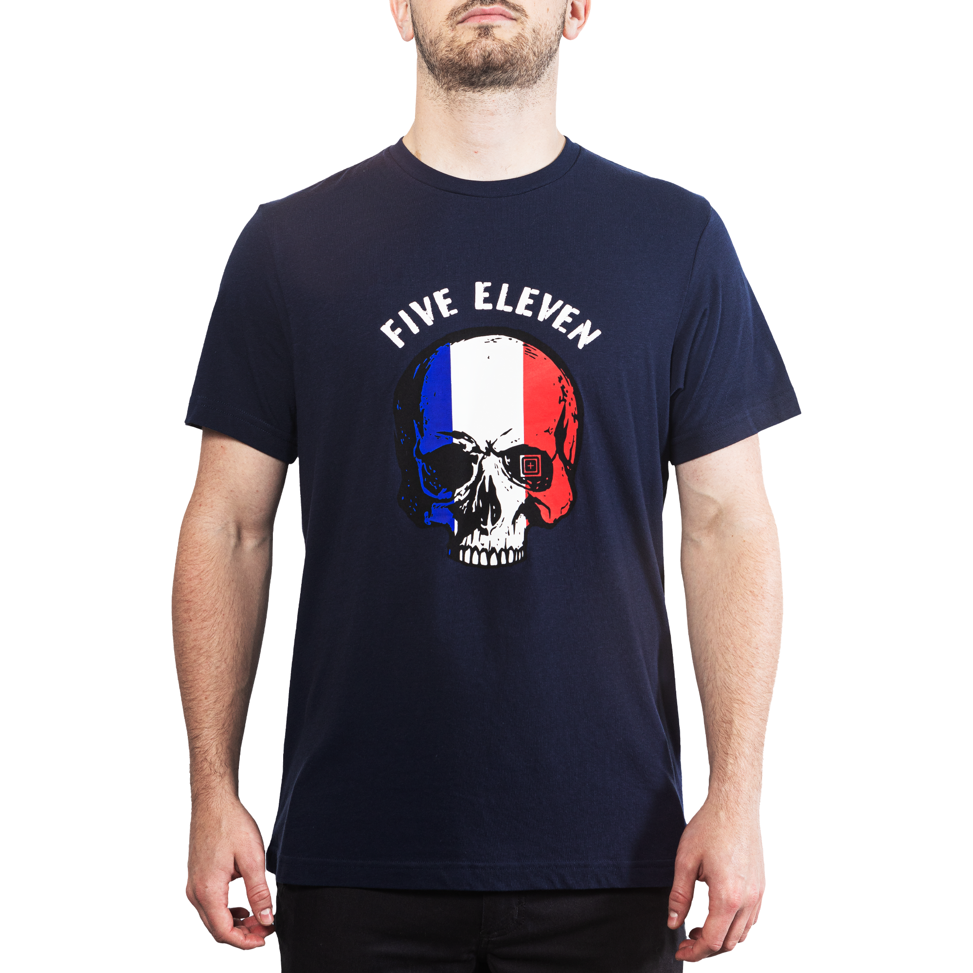 5.11 Patriotic Skull Tee France T-shirt i Pacific Navy